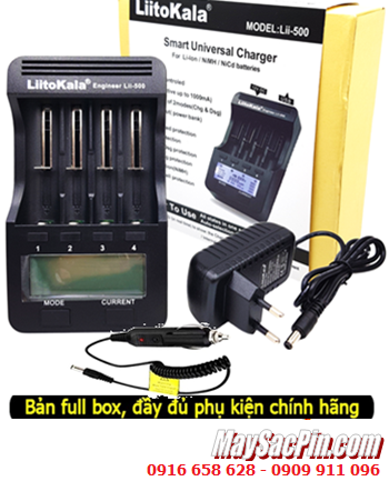 LiitoKala Lii-500 (FULL BOX Máy, Adaptor sạc, Sạc Ôtô) Máy sạc Pin Lithium và Đo Test Dung lượng-Nội trở Pin